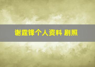 谢霆锋个人资料 剧照